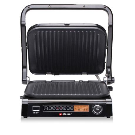 Γκριλ Επαφής 230V 2100W Ανοξείδωτο ALPINA