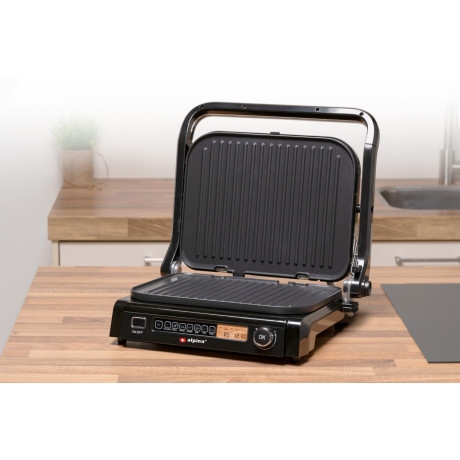 Γκριλ Επαφής 230V 2100W Ανοξείδωτο ALPINA
