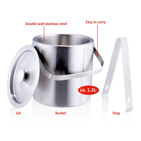 Κάδος Πάγου Ανοξείδωτος 1.2L ALPINA