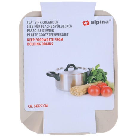 Σουρωτήρι Νεροχύτη 34x27cm Σε 4 Χρώματα ALPINA