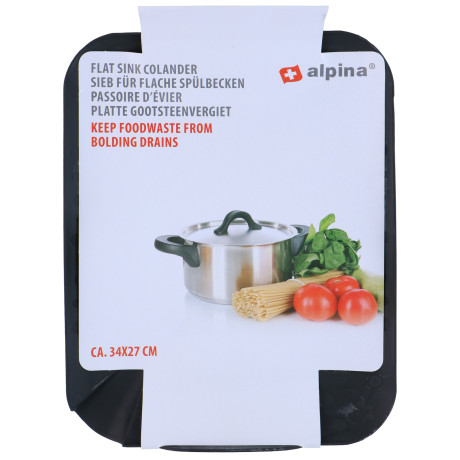 Σουρωτήρι Νεροχύτη 34x27cm Σε 4 Χρώματα ALPINA