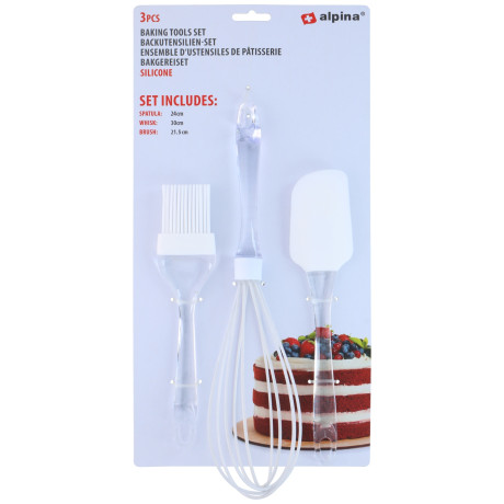 Σετ Εργαλείων Ζαχαροπλαστικής 3Τμχ Σε 4 Χρώματα ALPINA