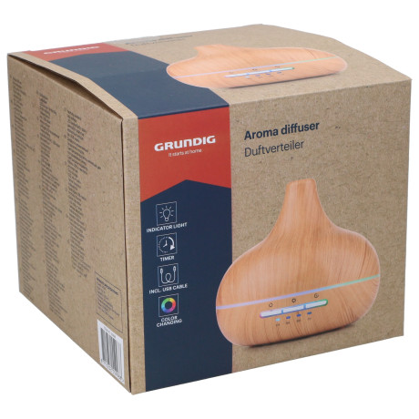 Διαχυτής Αρωμάτων με LED και Χρονοδιακόπτη Ξύλο/Πλαστικό GRUNDIG