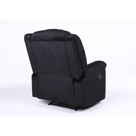 Πολυθρόνα Ανακλινόμενη ArteLibre CARINAE Μαύρο Βελούδο 93x90x100cm