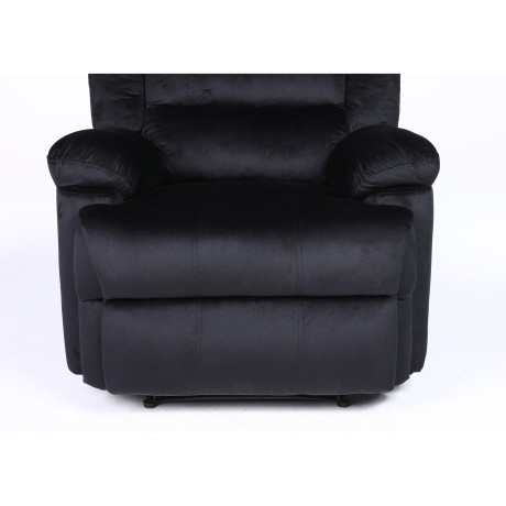Πολυθρόνα Ανακλινόμενη ArteLibre CARINAE Μαύρο Βελούδο 93x90x100cm