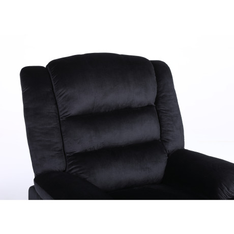 Πολυθρόνα Ανακλινόμενη ArteLibre CARINAE Μαύρο Βελούδο 93x90x100cm
