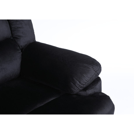 Πολυθρόνα Ανακλινόμενη ArteLibre CARINAE Μαύρο Βελούδο 93x90x100cm