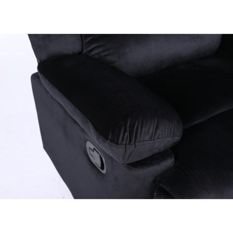 Πολυθρόνα Ανακλινόμενη ArteLibre CARINAE Μαύρο Βελούδο 93x90x100cm