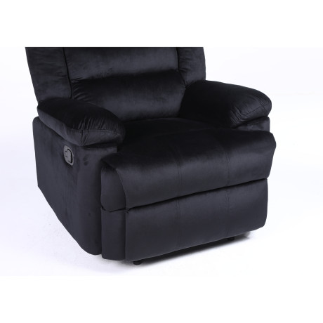 Πολυθρόνα Ανακλινόμενη ArteLibre CARINAE Μαύρο Βελούδο 93x90x100cm