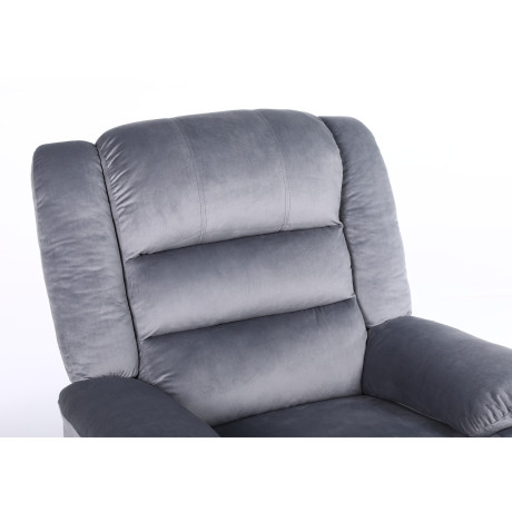Πολυθρόνα Ανακλινόμενη ArteLibre CARINAE Γκρι Βελούδο 93x90x100cm