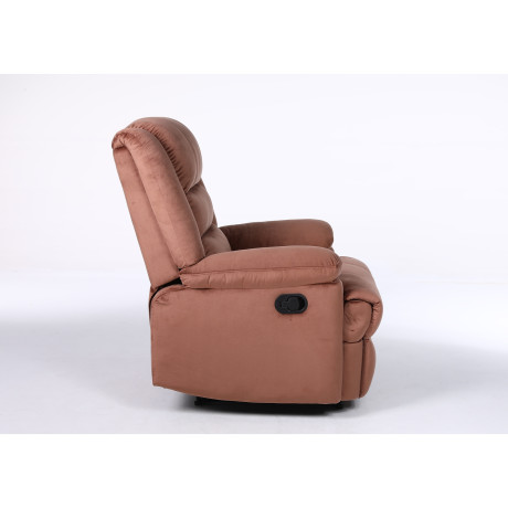 Πολυθρόνα Ανακλινόμενη ArteLibre CARINAE Καφέ Βελούδο 93x90x100cm