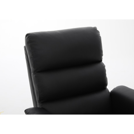 Πολυθρόνα Ανακλινόμενη ArteLibre RIGIL Με Λειτουργία Μασάζ Μαύρο PU 75x87x102cm