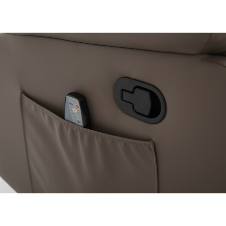 Πολυθρόνα Ανακλινόμενη ArteLibre RIGIL Με Λειτουργία Μασάζ Καφέ PU 75x87x102cm