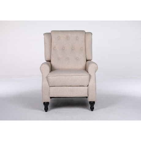 Πολυθρόνα Ανακλινόμενη ArteLibre ALNAIR Μπεζ Ύφασμα 78x85x104cm