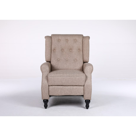 Πολυθρόνα Ανακλινόμενη ArteLibre ALNAIR Καφέ Ύφασμα 78x85x104cm