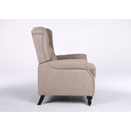 Πολυθρόνα Ανακλινόμενη ArteLibre ALNAIR Καφέ Ύφασμα 78x85x104cm