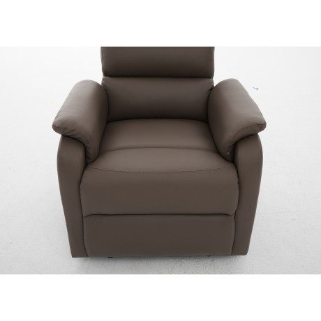 Πολυθρόνα Ανακλινόμενη ArteLibre TALITHA Καφέ PU 79x97x101cm