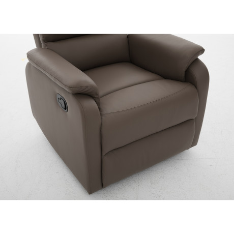 Πολυθρόνα Ανακλινόμενη ArteLibre TALITHA Καφέ PU 79x97x101cm