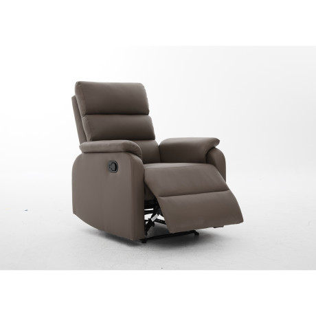 Πολυθρόνα Ανακλινόμενη ArteLibre TALITHA Καφέ PU 79x97x101cm