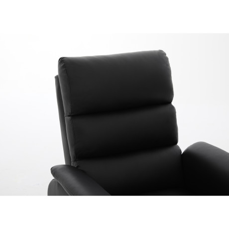 Πολυθρόνα Ανακλινόμενη ArteLibre TALITHA Μαύρο PU 79x97x101cm