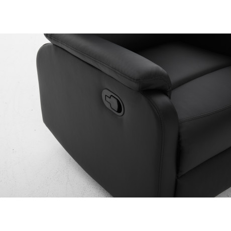 Πολυθρόνα Ανακλινόμενη ArteLibre TALITHA Μαύρο PU 79x97x101cm