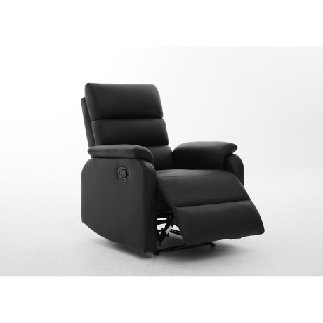 Πολυθρόνα Ανακλινόμενη ArteLibre TALITHA Μαύρο PU 79x97x101cm