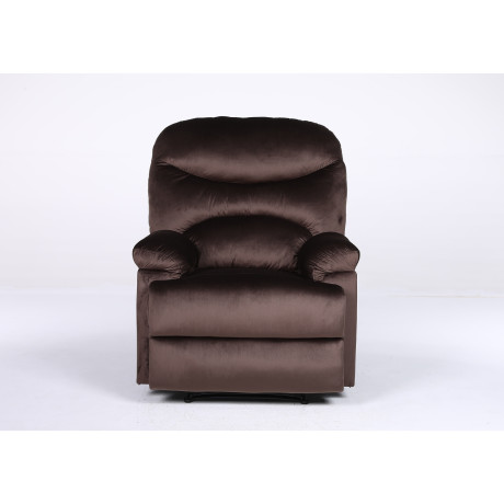Πολυθρόνα Ανακλινόμενη ArteLibre NASHIRA Καφέ Βελούδο 88x90x99cm