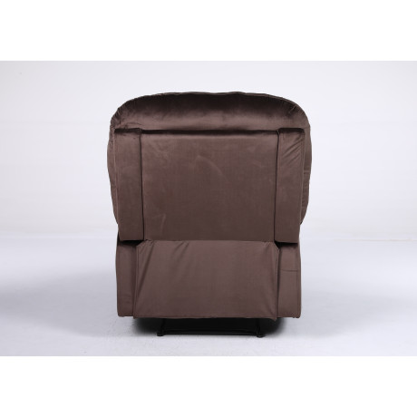 Πολυθρόνα Ανακλινόμενη ArteLibre NASHIRA Καφέ Βελούδο 88x90x99cm