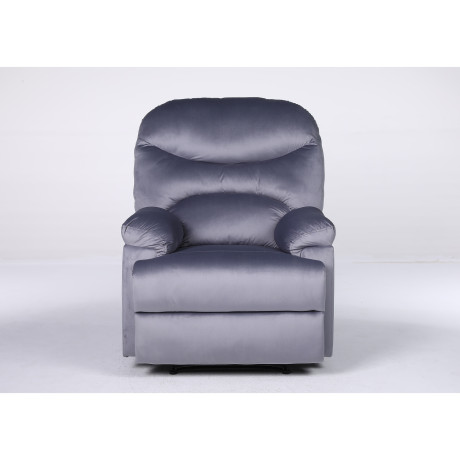 Πολυθρόνα Ανακλινόμενη ArteLibre NASHIRA Γκρι Βελούδο 88x90x99cm