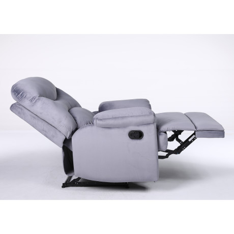 Πολυθρόνα Ανακλινόμενη ArteLibre NASHIRA Γκρι Βελούδο 88x90x99cm