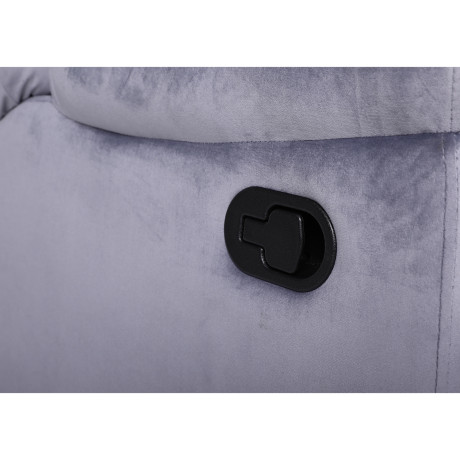 Πολυθρόνα Ανακλινόμενη ArteLibre NASHIRA Γκρι Βελούδο 88x90x99cm