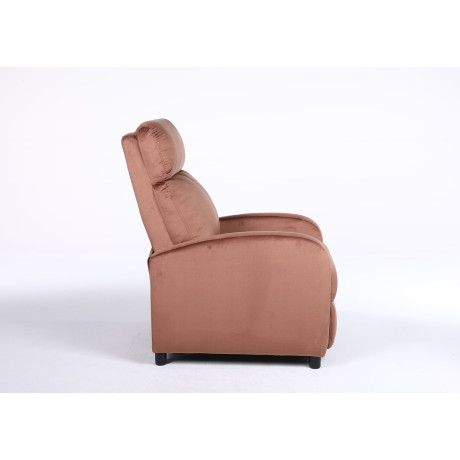 Πολυθρόνα Ανακλινόμενη ArteLibre TUREIS Καφέ Βελούδο 68x86x99cm