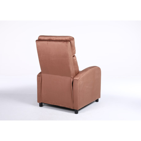 Πολυθρόνα Ανακλινόμενη ArteLibre TUREIS Καφέ Βελούδο 68x86x99cm