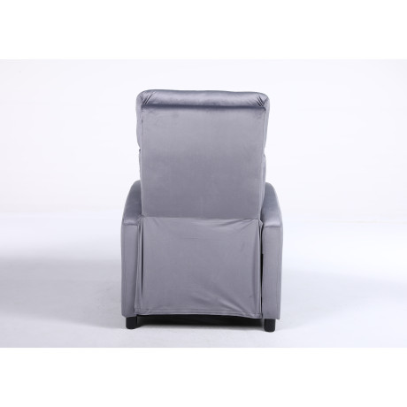 Πολυθρόνα Ανακλινόμενη ArteLibre TUREIS Γκρι Βελούδο 68x86x99cm