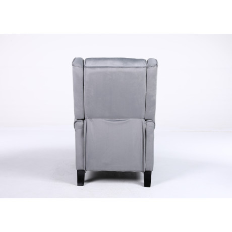 Πολυθρόνα Ανακλινόμενη ArteLibre MARKEB Γκρι Βελούδο 72x84x97cm
