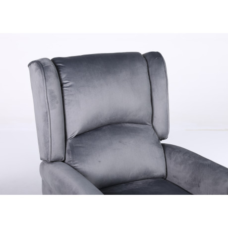 Πολυθρόνα Ανακλινόμενη ArteLibre MARKEB Γκρι Βελούδο 72x84x97cm