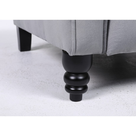 Πολυθρόνα Ανακλινόμενη ArteLibre MARKEB Γκρι Βελούδο 72x84x97cm