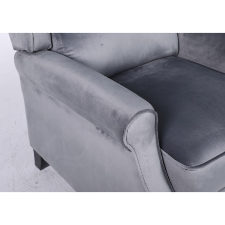 Πολυθρόνα Ανακλινόμενη ArteLibre MARKEB Γκρι Βελούδο 72x84x97cm