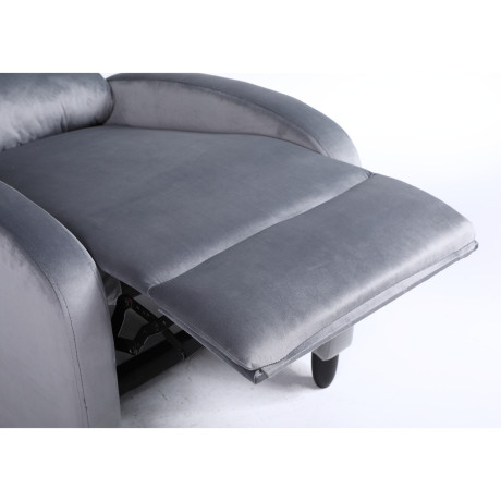 Πολυθρόνα Ανακλινόμενη ArteLibre ATRIA Γκρι Βελούδο 67.5x90x104cm