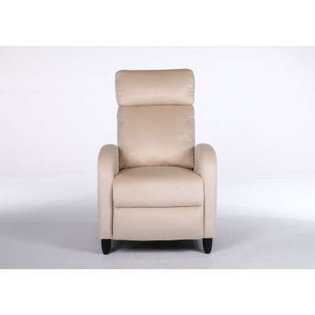 Πολυθρόνα Ανακλινόμενη ArteLibre ATRIA Εκρού Βελούδο 67.5x90x104cm