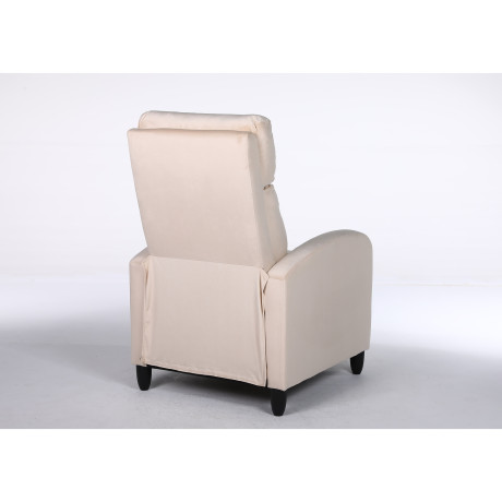 Πολυθρόνα Ανακλινόμενη ArteLibre ATRIA Εκρού Βελούδο 67.5x90x104cm