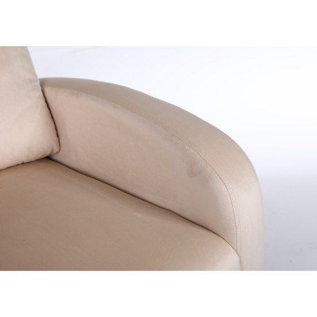 Πολυθρόνα Ανακλινόμενη ArteLibre ATRIA Εκρού Βελούδο 67.5x90x104cm