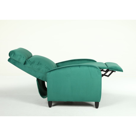 Πολυθρόνα Ανακλινόμενη ArteLibre ATRIA Πράσινο Βελούδο 67.5x90x104cm