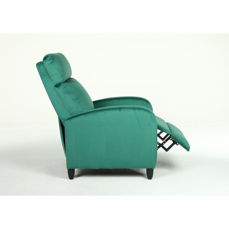 Πολυθρόνα Ανακλινόμενη ArteLibre ATRIA Πράσινο Βελούδο 67.5x90x104cm