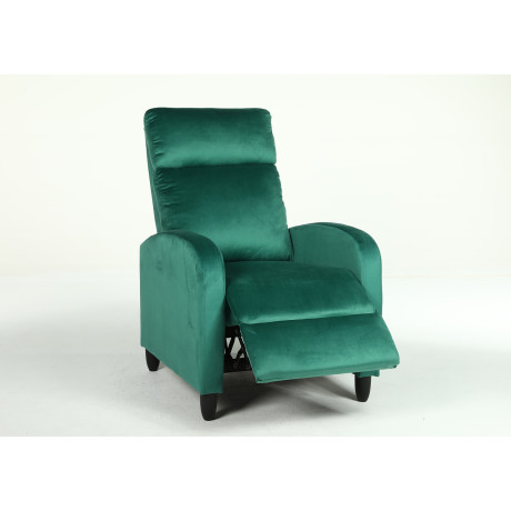 Πολυθρόνα Ανακλινόμενη ArteLibre ATRIA Πράσινο Βελούδο 67.5x90x104cm