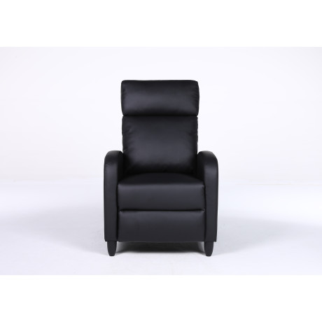 Πολυθρόνα Ανακλινόμενη ArteLibre ATRIA Μαύρο PU 67.5x90x104cm
