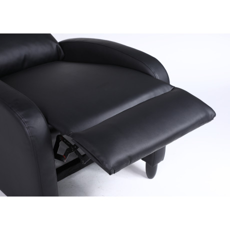 Πολυθρόνα Ανακλινόμενη ArteLibre ATRIA Μαύρο PU 67.5x90x104cm