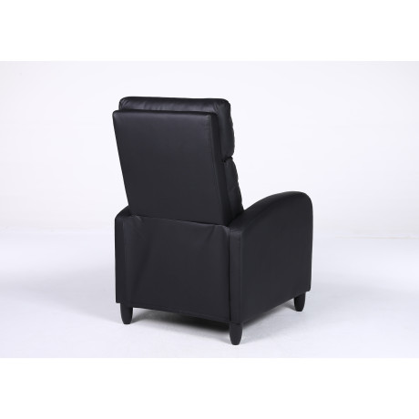 Πολυθρόνα Ανακλινόμενη ArteLibre ATRIA Μαύρο PU 67.5x90x104cm