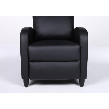 Πολυθρόνα Ανακλινόμενη ArteLibre ATRIA Μαύρο PU 67.5x90x104cm