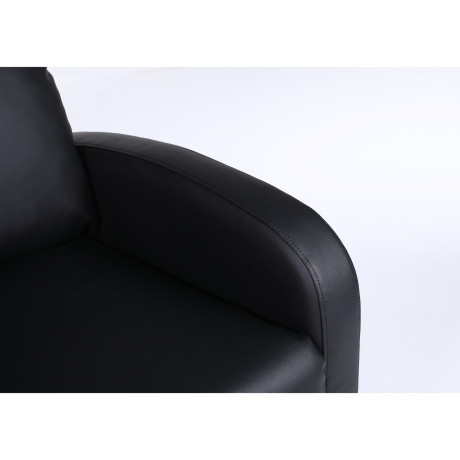 Πολυθρόνα Ανακλινόμενη ArteLibre ATRIA Μαύρο PU 67.5x90x104cm